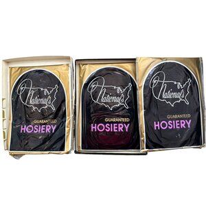 3 Pr NOS 70’s Thigh High Stockings A 787 Neutral Beige Seamless Nationals VTG